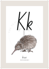 NZ Native ABC Posters | Downloadable A4 | EDIT YOUR BORDER COLOUR