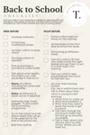 Back to School Checklist - Free Download